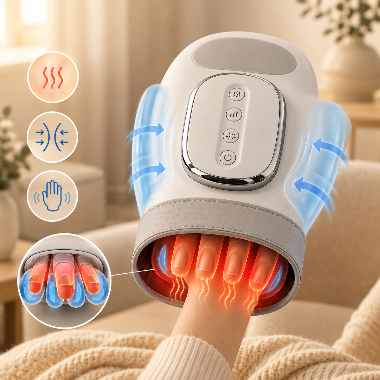 Hand Massager with Hot Compress