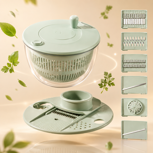 Multi Function Salad Spinner with Slicer