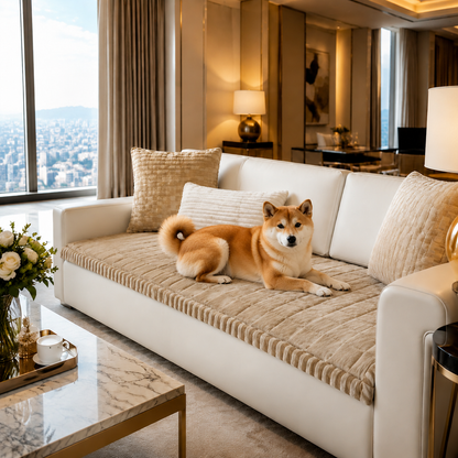 Plush Quilted Non Slip Pet Sofa Cover