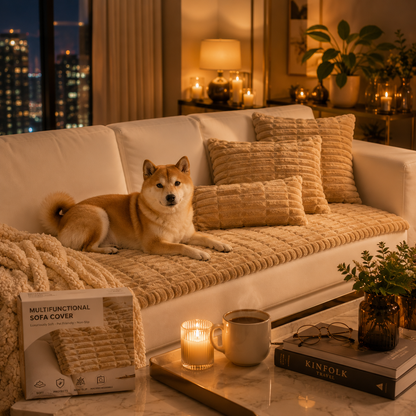 Plush Quilted Non Slip Pet Sofa Cover