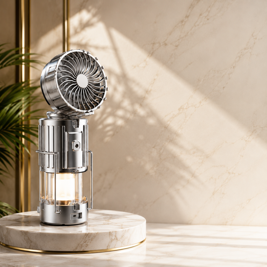 Solar Rechargeable Camping Lantern Fan