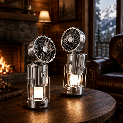 Solar Rechargeable Camping Lantern Fan